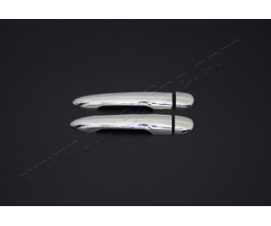  Накладки на дверные ручки (нерж., 2-шт.) для Renault Megane II (3D) HB 2004-2010 (Omsa Prime, 6103042)