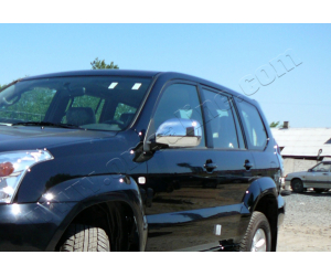  Накладки на зеркала (нерж., 2-шт.) для Lexus GX470 2002-2009 (Omsa Prime, 7010111)