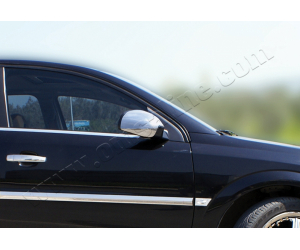  Накладки на зеркала (нерж., 2-шт.) для Opel Signum (5D) HB 2003-2008 (Omsa Prime, 5206111)