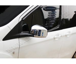  Накладки на зеркала (Abs-хром.) для Ford Courier 2014+ (Omsa Prime, 2625111)