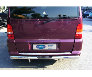  Накладка на задний бампер (нерж.) для Mercedes-Benz Vito (W638) 1996-2003 (Omsa Prime, 4720093)
