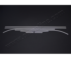  Нижние молдинги стекол (нерж., 8 шт.) для Seat Leon III (5D) HB 2012+ (Omsa Prime, 6511141)