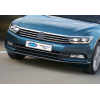  Накладки на передний бампер (нерж., 3 шт.) для Volkswagen Passat (B8) SD 2015+ (Omsa Prime, 7545083)