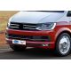  Накладки на передний бампер (нерж., 3 шт.) для Volkswagen Transporter (T6) 2015+ (Omsa Prime, 7550084)