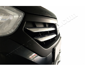  Накладки на решетку радиатора (нерж., 4 шт.) для Dacia Lodgy Stepway 2015+ (Omsa Prime, 2022081)