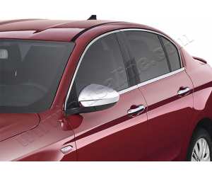  Окантовка на молдинги стекол (нерж., 8 шт.) для Fiat Tipo SD/HB 2015+ (Omsa Prime, 2542146)