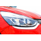  Накладки на передние фонари (реснички, нерж.) для Renault Clio IV 2012+ (Omsa Prime, 6116105)