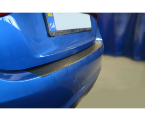  Защитная пленка на задний бампер (карбон, 1 шт.) для Chevrolet Aveo II (4D) 2006+ (Nata-Niko, KZ-CH03)