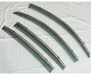  Дефлекторы окон (с молдингом из нерж. стали) для Kia Rio (K2) 2017+ (ASP, BKAK21723-W/S)