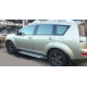  Боковые пороги (X5-TYPE) для Mitsubishi Outlander/ Peugeot 4007/ Citroen C-Crosser 2008+ (Erkul, bra067.alg183)