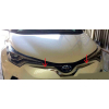  Хром накладки на передний бампер (под эмблему) для Toyota C-HR 2016+ (ASP, SAA-SN2619)