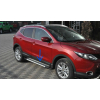  Боковые пороги (Line) для Nissan Qashqai 2007+ (Erkul, bra075.lin173)