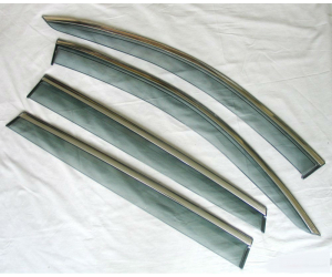  Дефлекторы окон (с молдингом из нерж. стали) для Audi Q7 2016+ (ASP, BADQ71623-W/S)