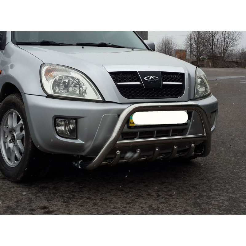 Кенгурятник низкий 76 мм Slitkoff для Chery Tiggo T11 артикул CT