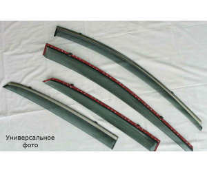  Дефлекторы окон (с молдингом из нерж. стали) для Ford Mondeo/ Fusion 2013+ (Asp, BFDMD1323-W/S)
