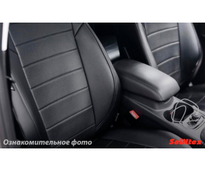  Чехлы в салон (Эко-кожа, без airbag) для Renault Logan II 2014+ (Seintex, 89021)