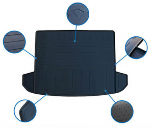  Коврики в багажник для Toyota Land Cruiser 200 (7 мест) 2007+ (Stingray, 30220211)