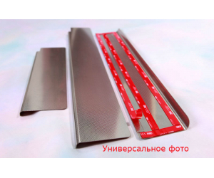  Накладки на пороги (Elite) для Volkswagen Touran II 2010+ (Nata-Niko, PE-VW34)