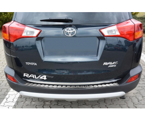  Накладка на задний бампер (полированная) для Toyota Rav4 IV 2013-2015 (Avisa, 35277)