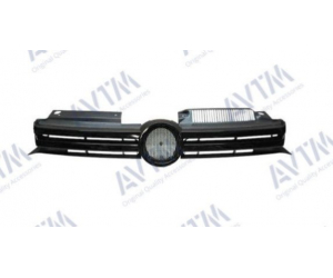  Решетка радиатора (черн. без хром.молдинга, открытая) для Volkswagen Golf VI 2009-2012 (Avtm, 187411996)