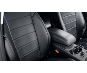  Чехлы в салон (Эко-кожа, черные) для Mazda 6 Sd 2008-2012 (Seintex, 86380)
