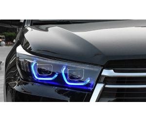  Передняя альтернативная оптика (Дхо, Full Led) для Toyota Highlander (XU50) 2017+ (Junyan, TY025-B6WL1-BL2)