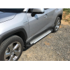  Боковые пороги (Allmond Grey) для Toyota Rav4 2019+ (Erkul, bra412.alg173)