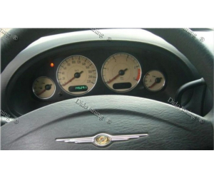  Кольца в щиток приборов (алюм., 4 шт.) для Chrysler Voyager 2000+ (Dido-tuning, 31chrysvoy)