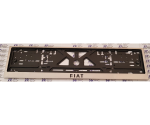  Рамка под номерной знак (хром, с черной надписью Fiat) (st-line, fiat.01)