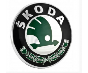  Оригинальная эмблема решетки радиатора (шильдик, зеленый) для Skoda Octavia A5 /Superb /Fabia/Roomster /Yeti 2001+ (Vag, 3U0853621BMEL)