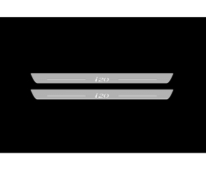  Накладки на пороги (Static, перед., с Led подсветкой) для Hyundai i20 I 2009-2014 (OPdesign, DHLS-STA-HYU-i20-1)