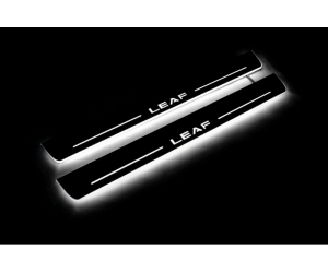  Накладки на пороги (Static, перед., с Led подсветкой) для Nissan Leaf I 2010-2017 (OPdesign, DHLS-STA-NIS-LE-1)