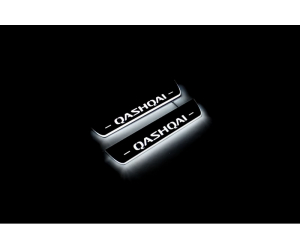  Накладки на пороги (Static, зад., с Led подсветкой) для Nissan Qashqai II 2014+ (OPdesign, DHLS-STA-NISS-QASH-2)