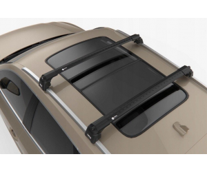  Поперечины на рейлинги (Turtle Air2, черн., с ключем, 2шт.) для Ford Edge Suv 2015+ (Can-Otomotiv, MC02001-9498B)