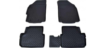  Kоврики в салон (полиуретан, 4 шт.) для Chevrolet Spark/Ravon R2 2011+ (NorPlast, NPL-Po-12-28)