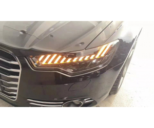  Передняя альтернативная оптика (Full Led) для Audi A6 (C7) 2012+ (Junyan, ZHAUA612FLS)