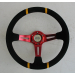  СПОРТИВНЫЙ РУЛЬ (КРАСНЫЙ ЗАМШЕВЫЙ) С ВЫЛЕТОМ (ASP, SUE-RD)
