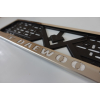  Рамка под номерной знак (хром, с белой надписью Daewoo) (st-line, aewoo.01w)