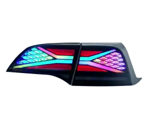  Задняя светодиодная оптика (комплект задних фонарей, RGB) для Tesla Model 3 2016+ / Model Y 2020+ (Junyan, CPTSM3TLXRGB)