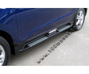  Боковые пороги "OEM Style" для Hyundai IX35 2010-2013 (Kindle, HT-S91)