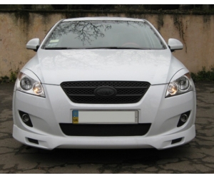  Спойлер (юбка) переднего бампера Kia Ceed 2007- (AdTuning, AdTun-KC03) 